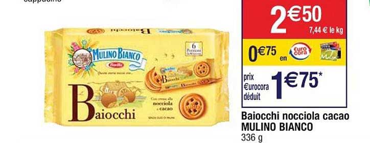 baiocchi nocciola cacao mulino bianco