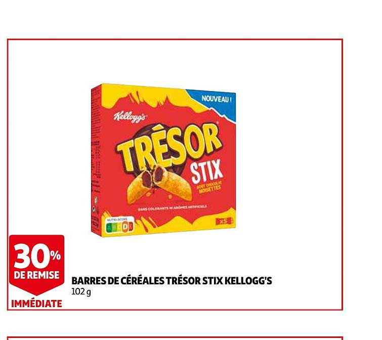 barres de céréales trésor stix kellogg's