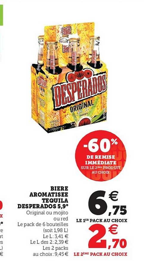 bière aromatisée tequila desperados 5,9°