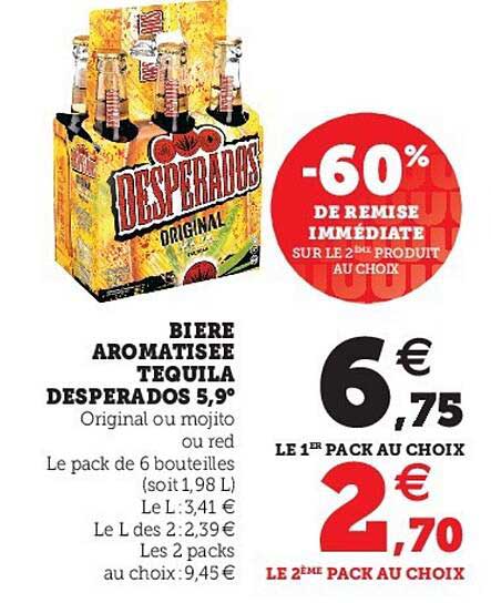 bière aromatisée tequila desperados 5,9°