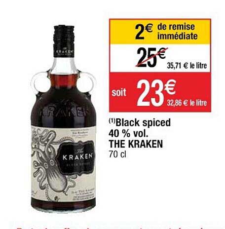 black spiced 40% vol. the kraken