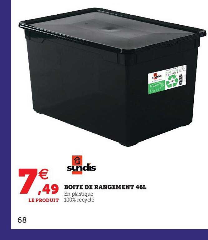 Boîte De Rangement 46l Sundis