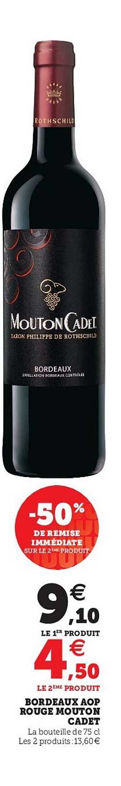 bordeaux aop rouge mouton cadet