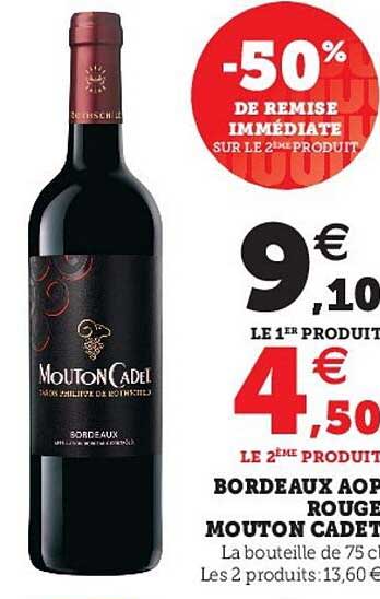 bordeaux aop rouge mouton cadet