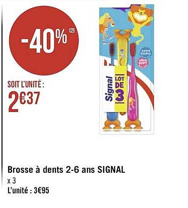 brosse à dents 2-6 ans signal