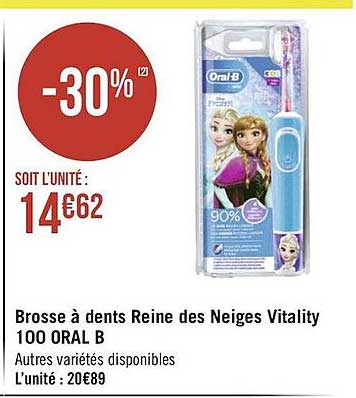 brosse à dents reine des neiges vitality 100 oral b