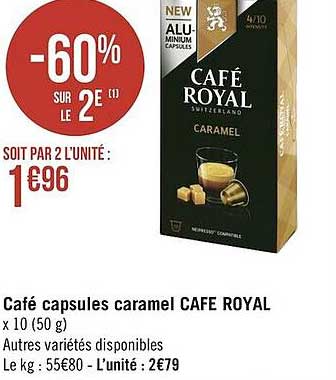 Café Capsules Caramel Café Royal