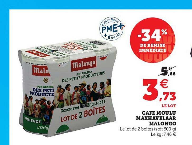 Café Moulu Maxhavelaar Malongo