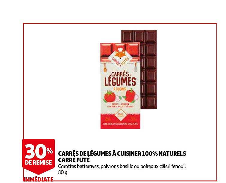 carrés de légumes à cuisiner 100% naturels carré futé