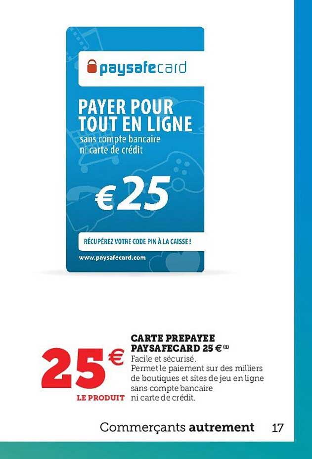 Carte Prépayée Paysafecard
