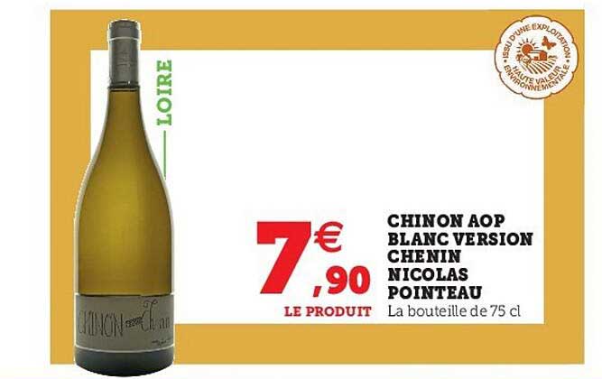 chinon aop blanc version chenin nicolas pointeau