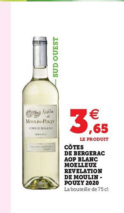 Côtes De Bergerac Aop Blanc Moelleux Révélation De Moulin - Pouzy 2020