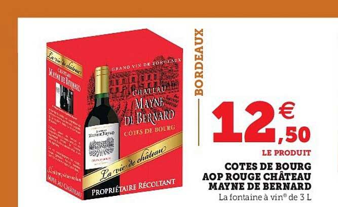 côtes de bourg aop rouge château mayne de bernard
