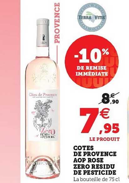 Côtes De Provence Aop Rose Zéro Résidu De Pesticide