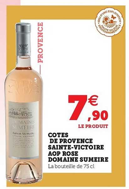 côtes de provence sainte-victoire aop rose domaine sumeire