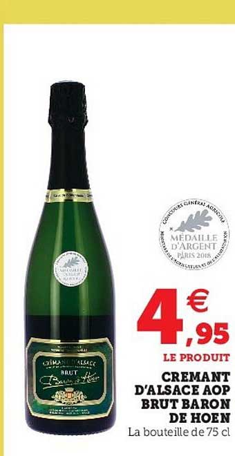 crémant d'alsace aop brut baron de hoen