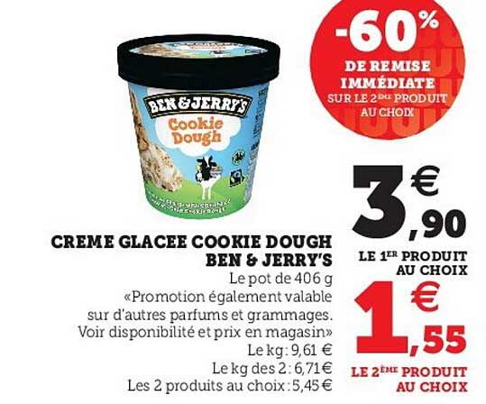 crème glacée cookie dough ben & jerry's