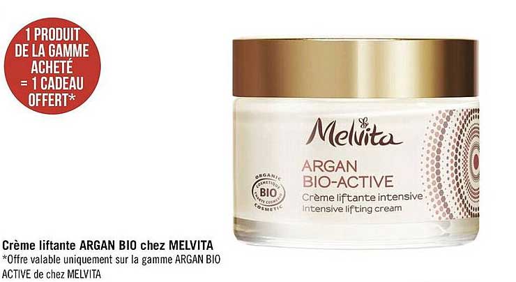 crème liftante argan bio chez melvita