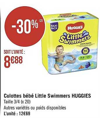 culottes bébé little swimmers huggies