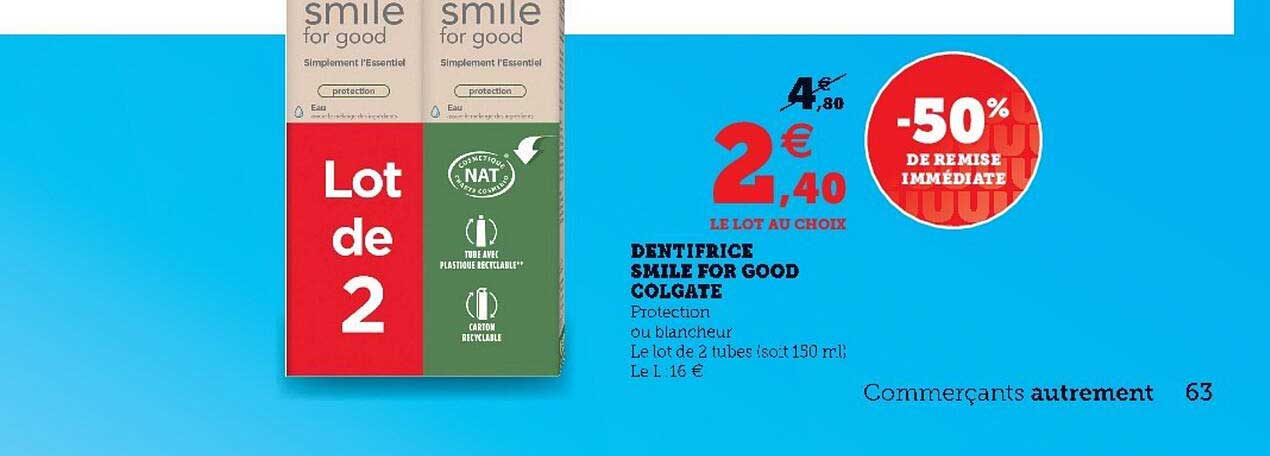 dentifrice smile for good colgate