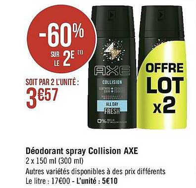 déodorant spray collision axe