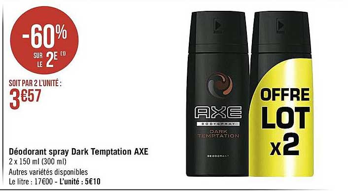 déodorant spray dark temptation axe