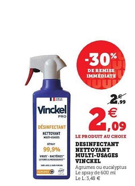 désinfectant nettoyant multi-usages vinckel