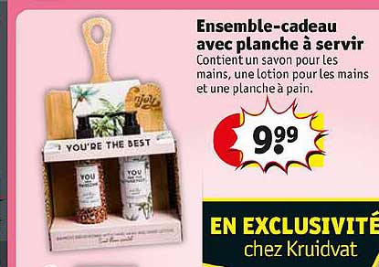 ensemble-cadeau avec planche à servir