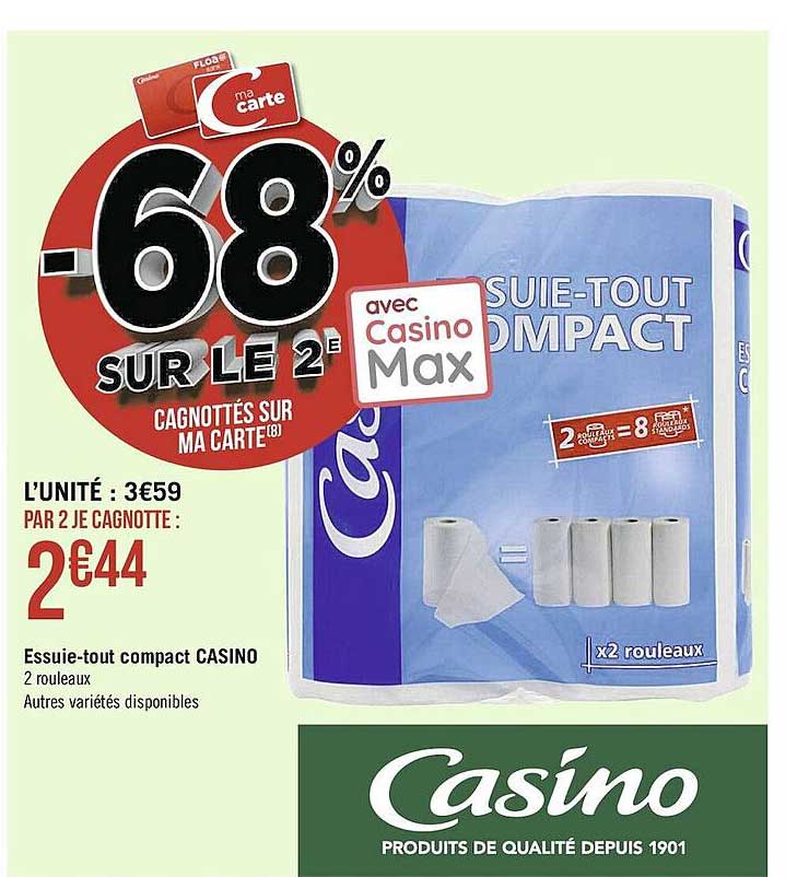 essuie-tout compact casino