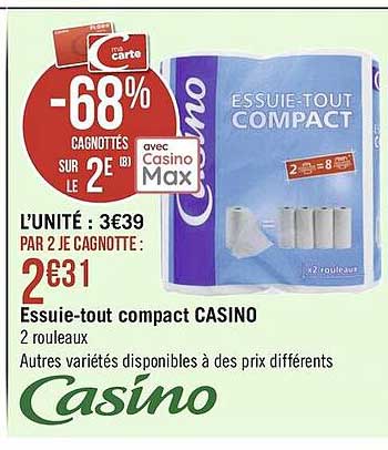 essuie-tout compact casino