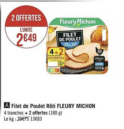 filet de poulet rôti fleury michon