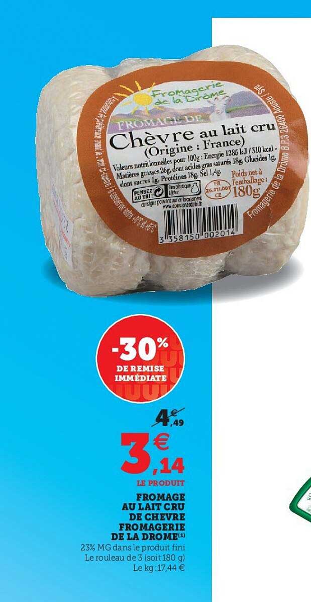 fromage au lait cru de chèvre fromagerie de la drome