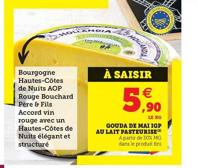 gouda de mai igp au lait pasteurisé