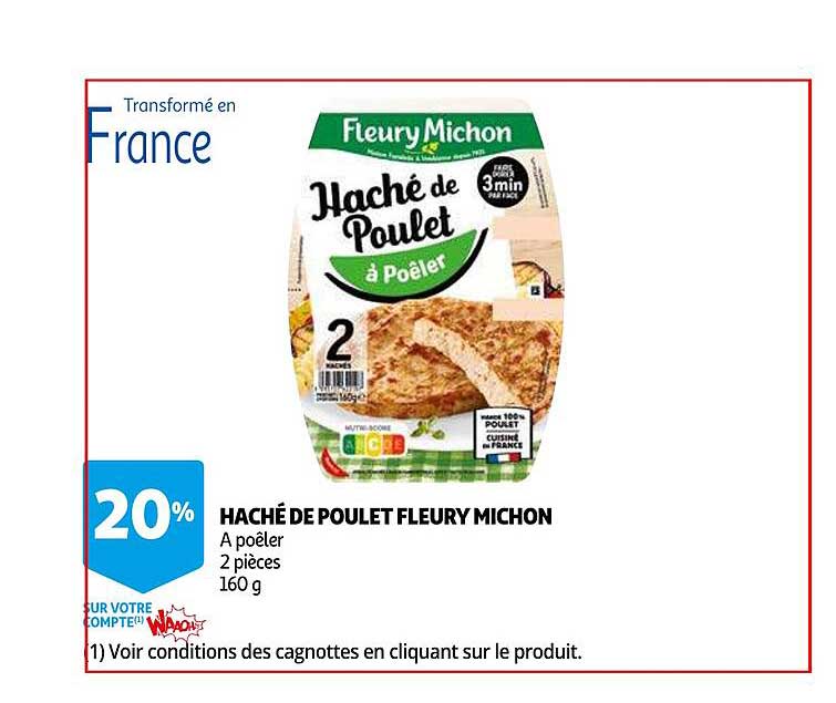 haché de poulet fleury michon
