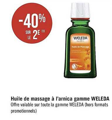 huile de massage à l'arnica gamme weleda