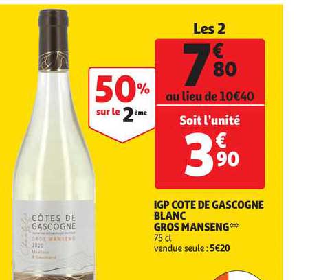 igp côte de gascogne blanc gros manseng