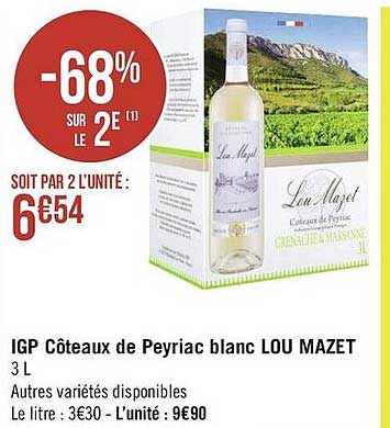 igp côteaux de peyriac blanc lou mazet