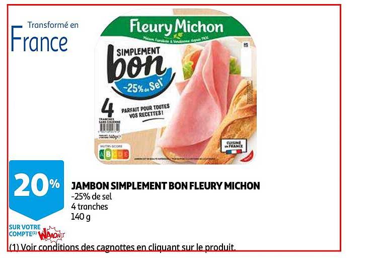 jambon simplement bon fleury michon