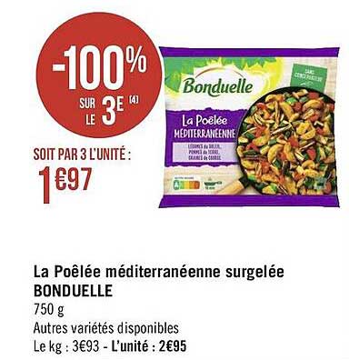 La Poêlée Méditerranéenne Surgelée Bonduelle