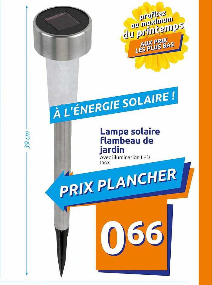 Lampe Solaire flambeau de jardin