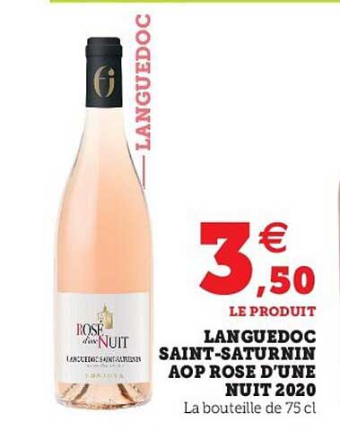 languedoc saint-saturnin aop rose d'une nuit 2020