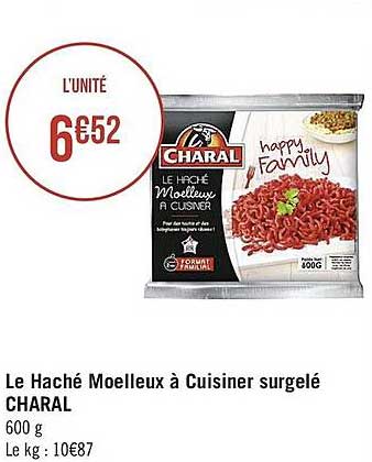 Le Hache Moelleux a Cuisiner Surgele Charal