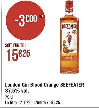 london gin blood orange beefeater 37.5% vol.