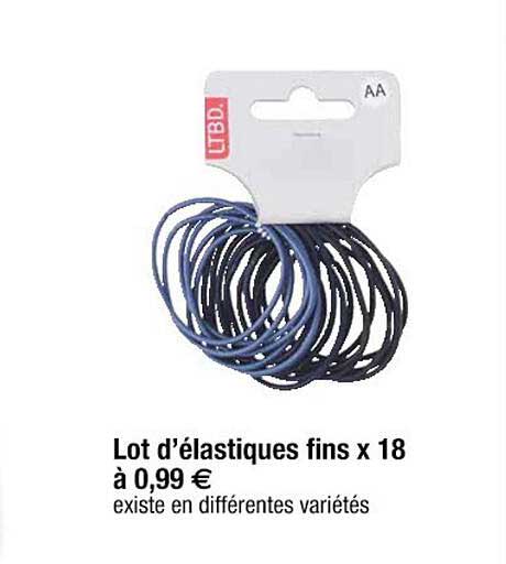 lot d'élastiques fins x18