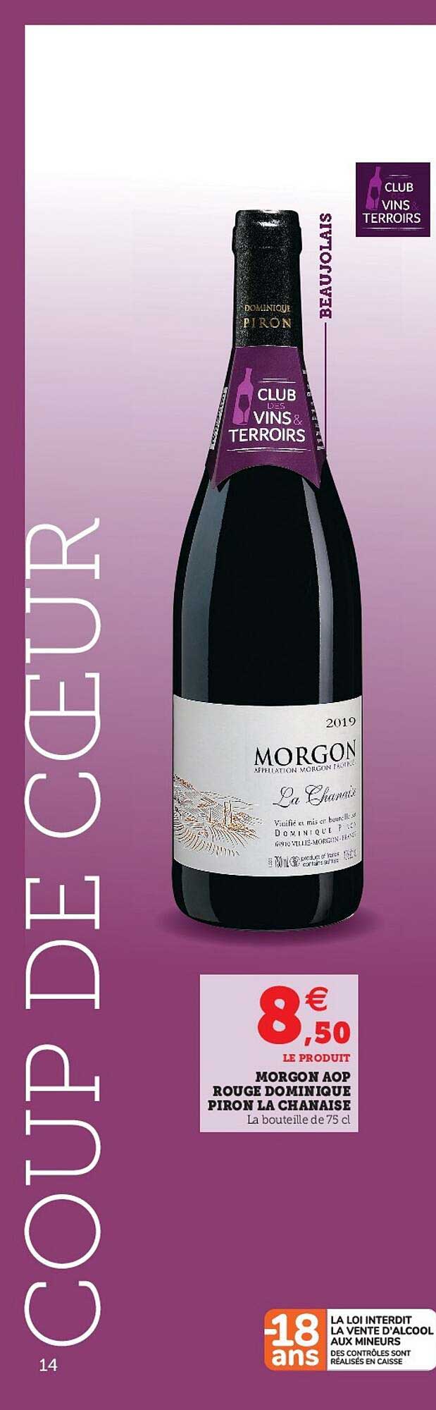 morgon aop rouge dominique pirons la chanaise