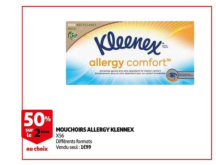 Mouchoirs Allergy Klennex