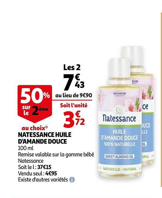 natessance huile d'amande douce