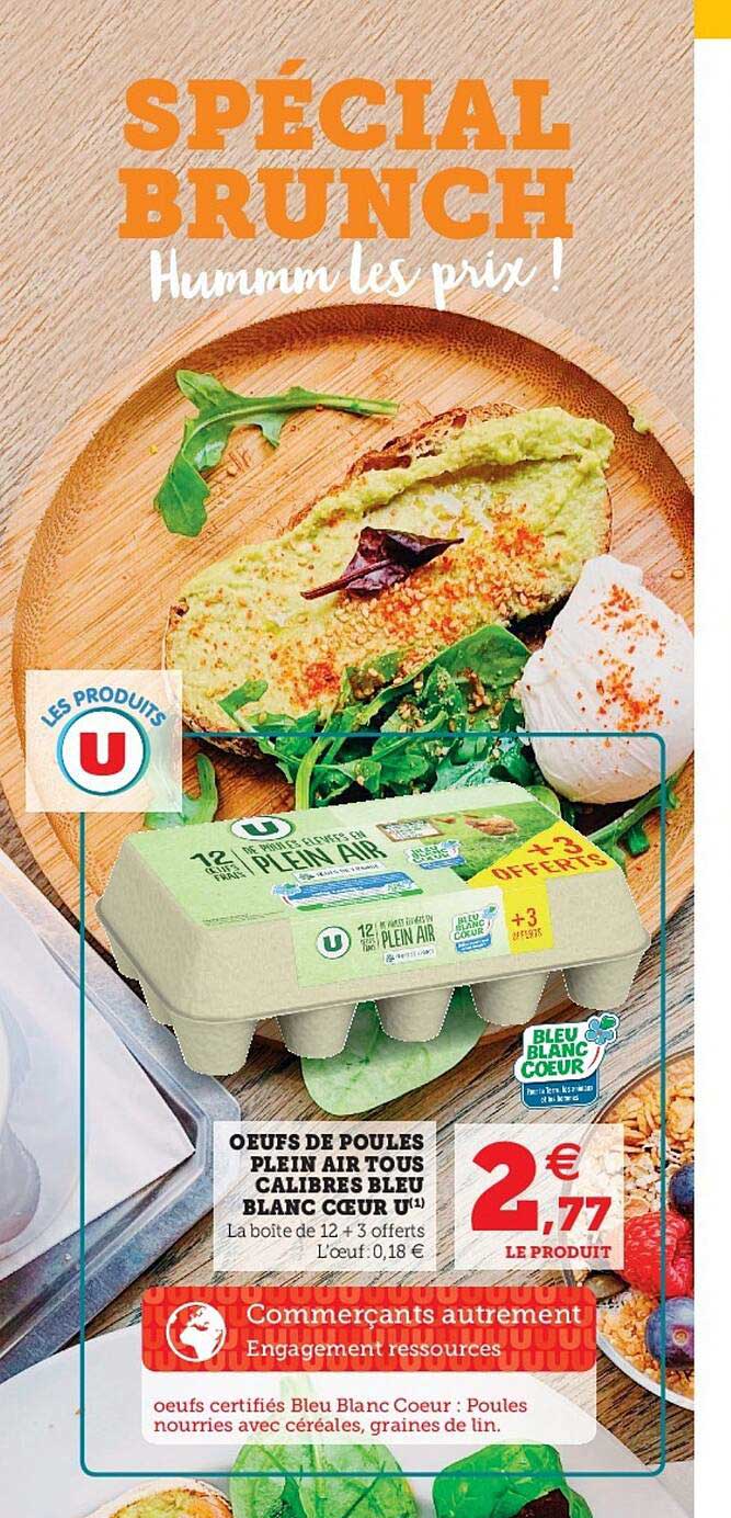 oeufs de poules plein air tous calibres bleu blanc cœur u