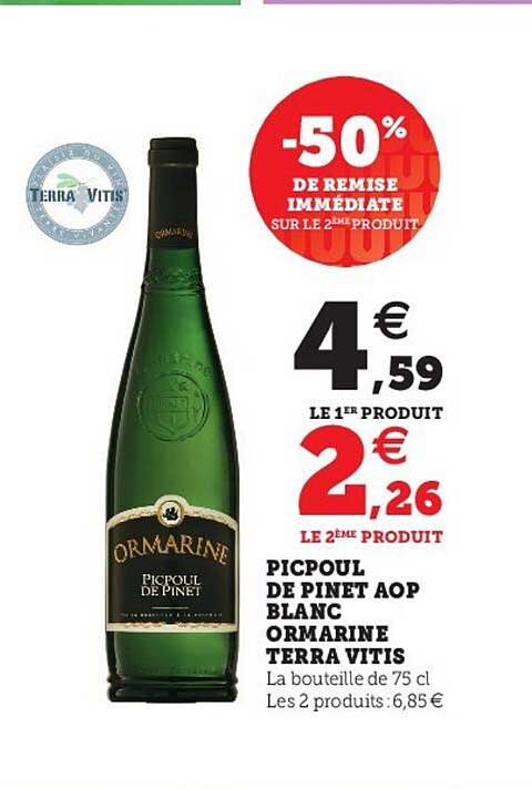 picpoule de pinet aop blanc ormarine terra vitis