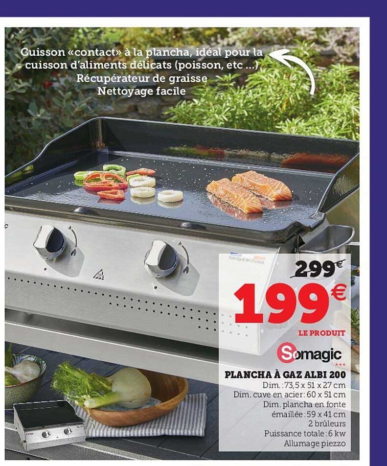 Plancha à Gaz Albi 200 Somagic